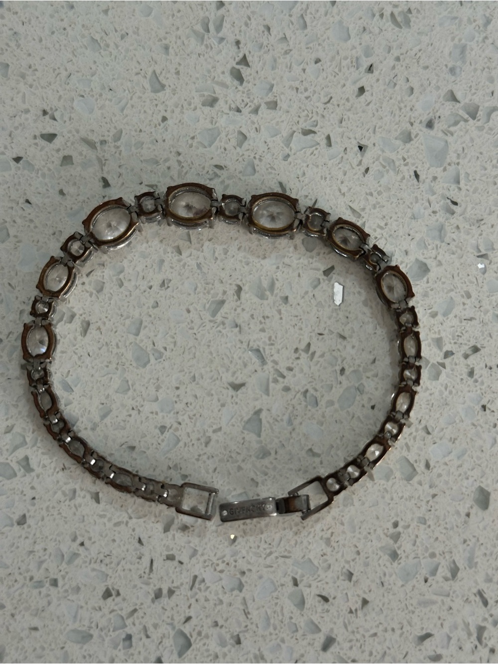 Givenchy Silver Clear Crystal Tennis Bracelet - Picture 2 of 3